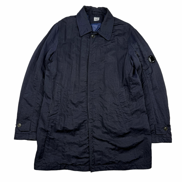 CP Company Navy Nylon B Sateen Lens Viewer Insulated Jacket - Medium (48)