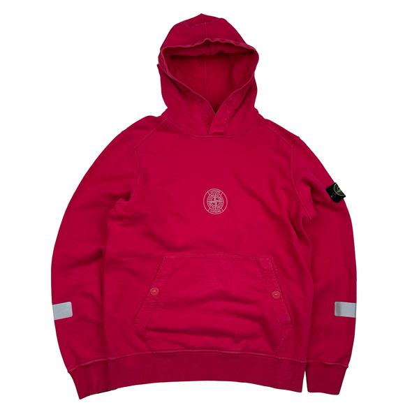 Stone Island x Supreme 2017 Ruby Reflective Hoodie - Medium