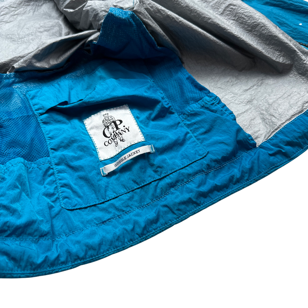 CP Company Blue Nyfoil Goggle Jacket - Large