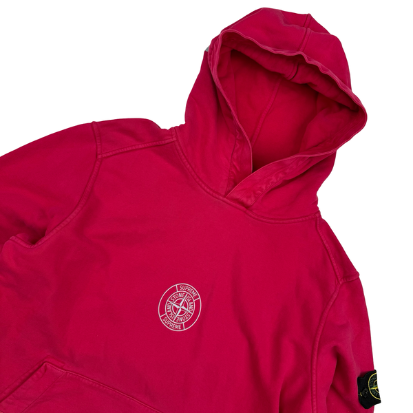 Stone Island x Supreme 2017 Ruby Reflective Hoodie - Medium