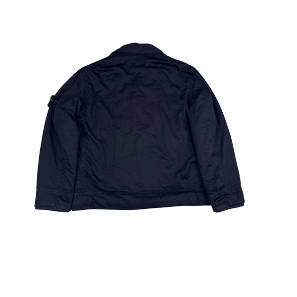 Stone Island 2001 Vintage Navy Dutch Rope Cotton Jacket - Medium