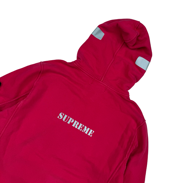 Stone Island x Supreme 2017 Ruby Reflective Hoodie - Medium