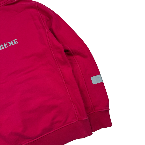 Stone Island x Supreme 2017 Ruby Reflective Hoodie - Medium