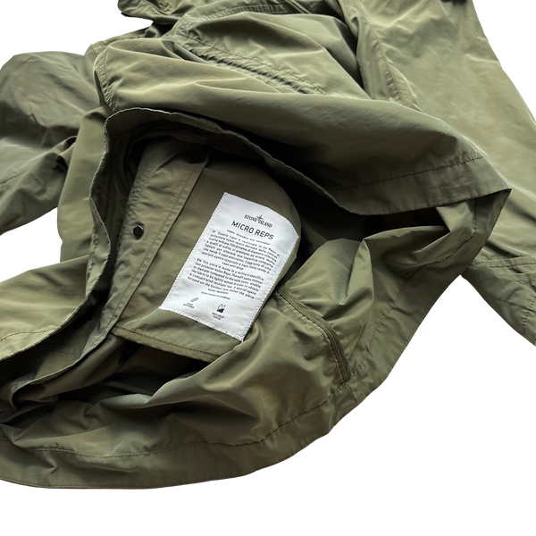 Stone Island 2021 Military Green Micro Reps Parka Jacket