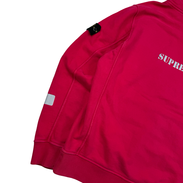 Stone Island x Supreme 2017 Ruby Reflective Hoodie - Medium