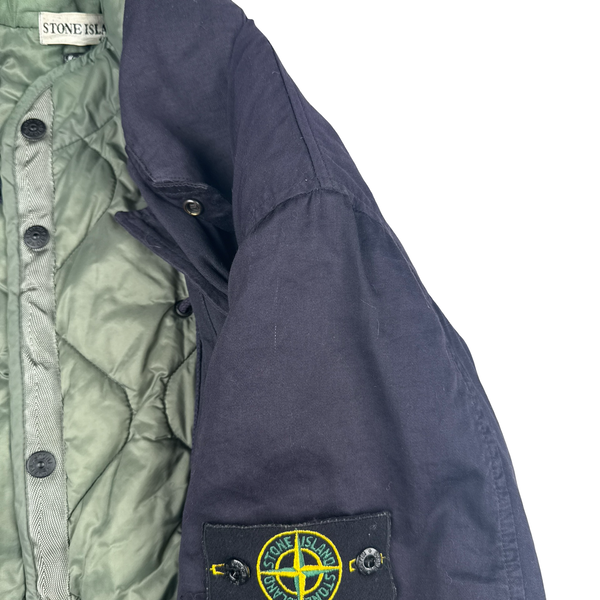Stone Island 2001 Vintage Navy Dutch Rope Cotton Jacket - Medium