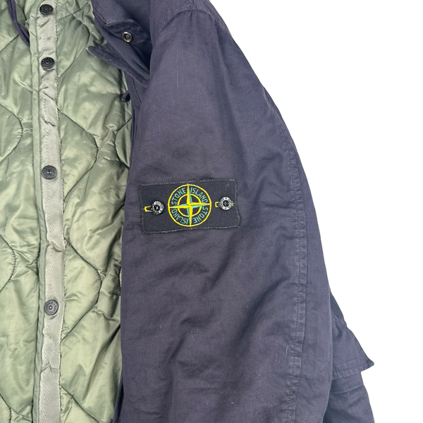 Stone Island 2001 Vintage Navy Dutch Rope Cotton Jacket - Medium