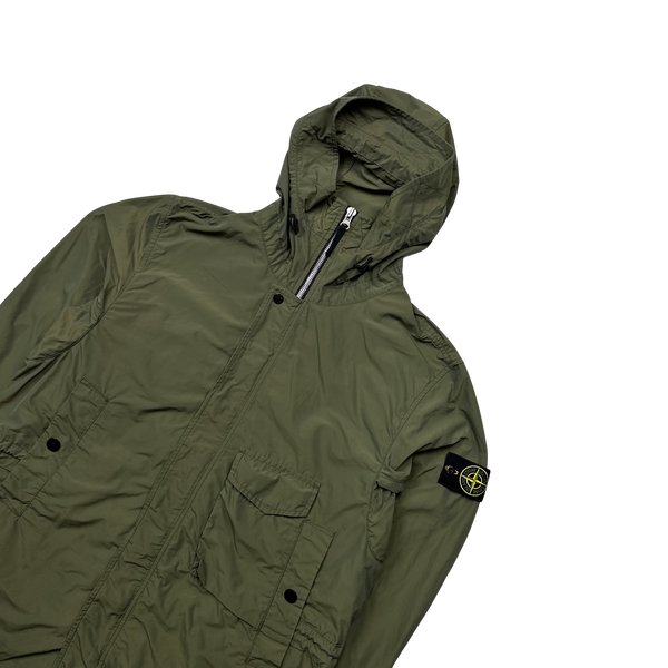 Stone Island 2021 Military Green Micro Reps Parka Jacket - XL