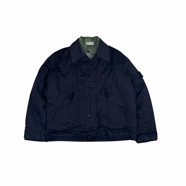 Stone Island 2001 Vintage Navy Dutch Rope Cotton Jacket - Medium