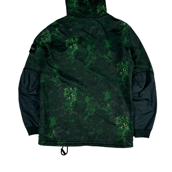 Stone Island 2018 Green Alligator Camo Zipped Hoodie - Medium