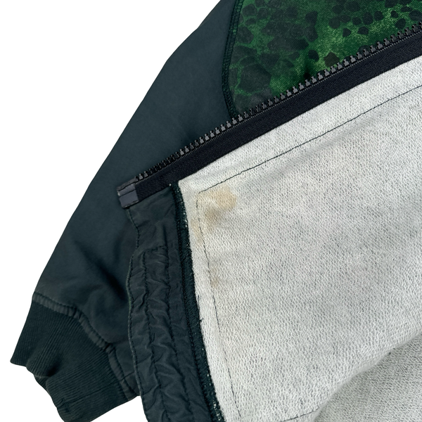 Stone Island 2018 Green Alligator Camo Zipped Hoodie - Medium