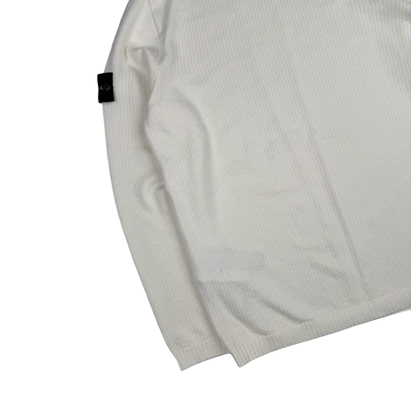Stone Island 2026 Ivory Cotton Knit Crewneck Jumper - Medium