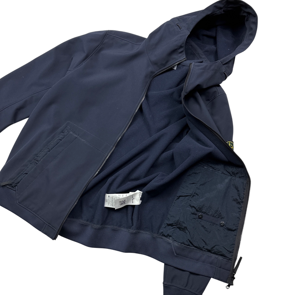 Stone Island 2022 Navy E-Dye Soft Shell Jacket - 3XL