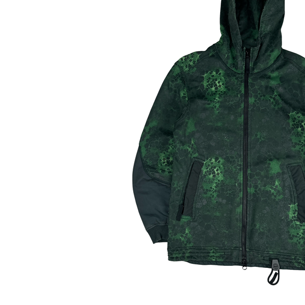 Stone Island 2018 Green Alligator Camo Zipped Hoodie - Medium