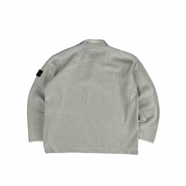 Stone Island Vintage 1998 Cream White Buttoned Pullover Jumper - XXL