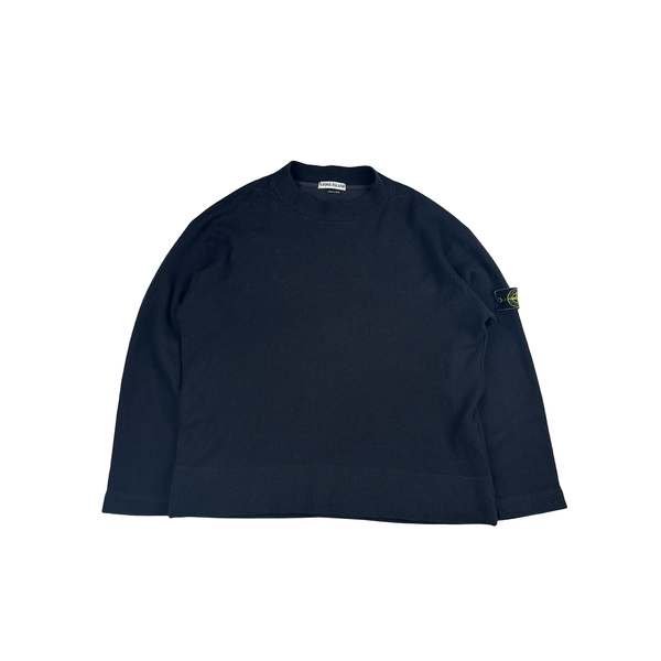 Stone Island 1998 Mock Neck Wool Jumper - XL