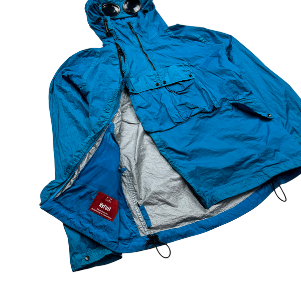 CP Company Blue Nyfoil Goggle Jacket - Large
