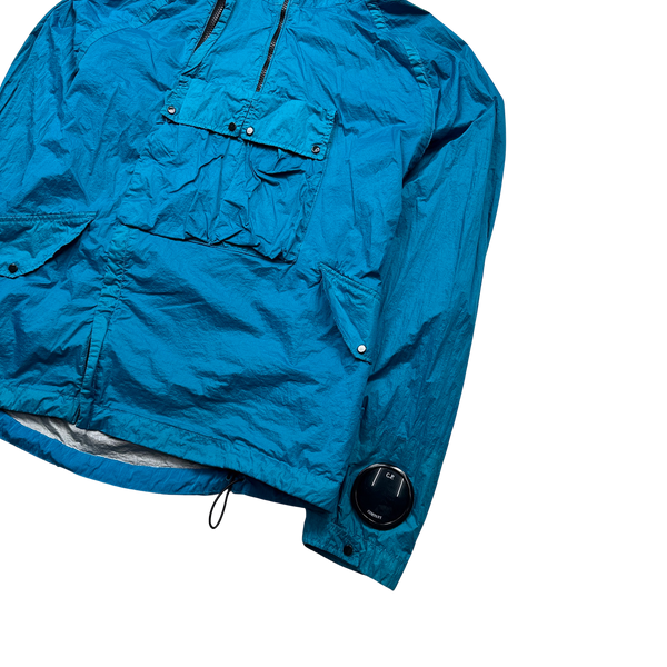 CP Company Blue Nyfoil Goggle Jacket - Large