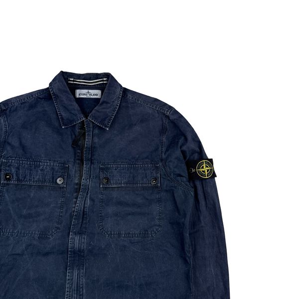 Stone Island 2013 Navy Multipocket Cotton Shirt - Medium