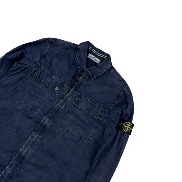 Stone Island 2013 Navy Multipocket Cotton Shirt - Medium