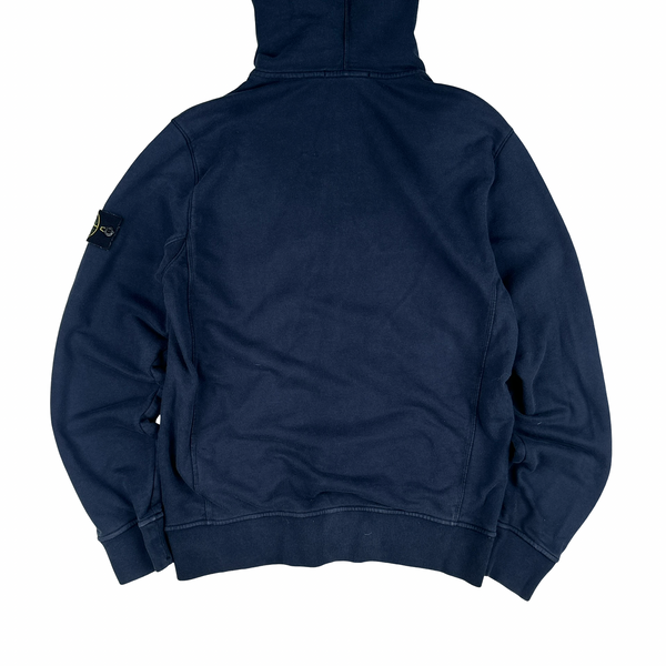 Stone Island 2018 Navy Pullover Cotton Hoodie - Large