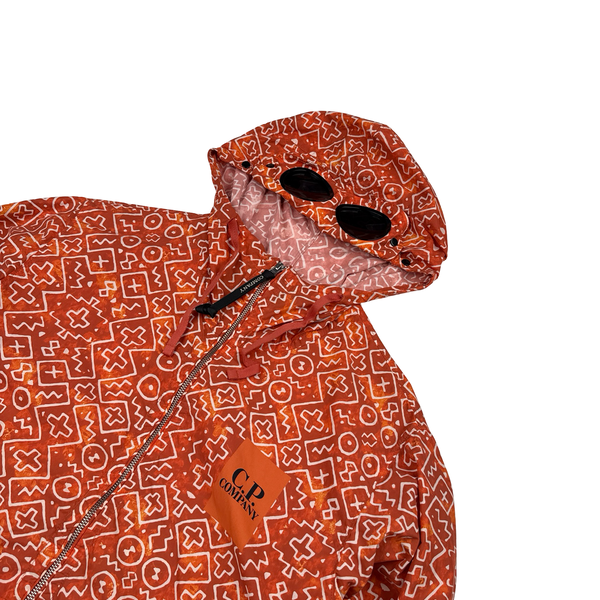 CP Company Burnt Orange Inca Flatt Nylon Lightweight Goggled Jacket - Medium