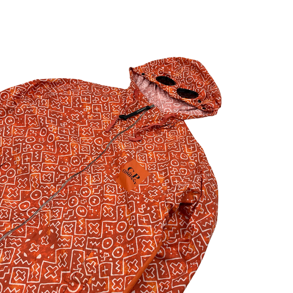 CP Company Burnt Orange Inca Flatt Nylon Lightweight Goggled Jacket - Medium