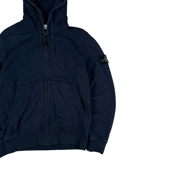 Stone Island 2018 Navy Pullover Cotton Hoodie - Large