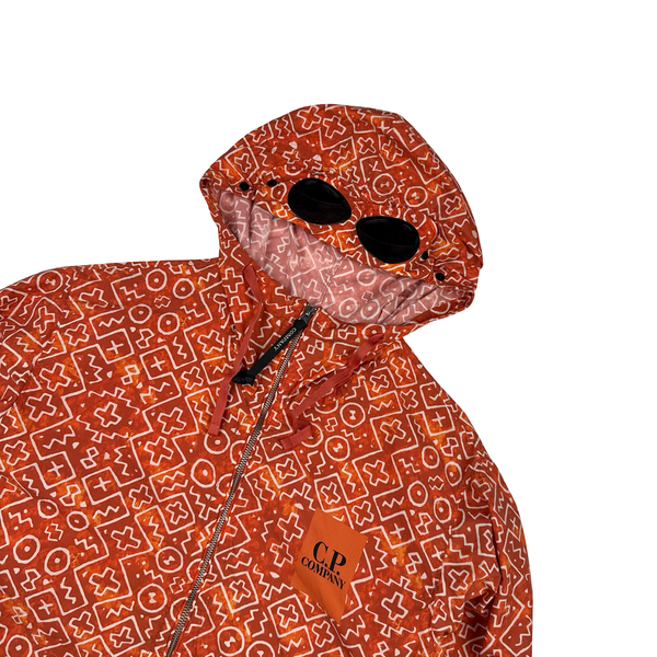 CP Company Burnt Orange Inca Flatt Nylon Lightweight Goggled Jacket - Medium