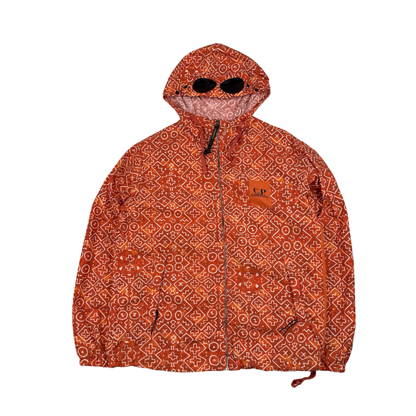 CP Company Burnt Orange Inca Flatt Nylon Lightweight Goggled Jacket - Medium