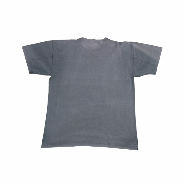 Stone Island Vintage 80s Grey Cotton Marina Spellout T- Shirt - Large