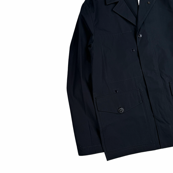 Stone Island Dark Navy Weatherproof Cotton Canvas Ghost Piece Jacket - Medium