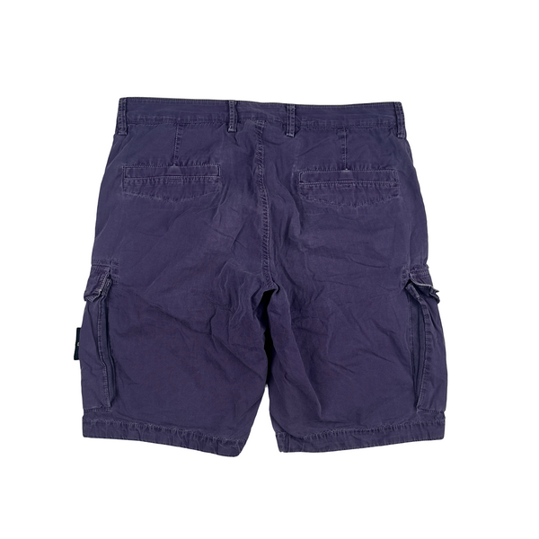 Stone Island 2015 Faded Purple Cotton Cargo Shorts - 32"