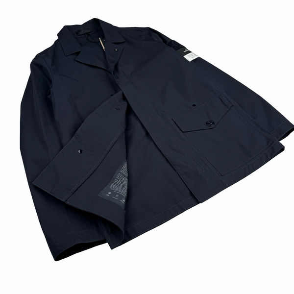 Stone Island Dark Navy Weatherproof Cotton Canvas Ghost Piece Jacket - Medium