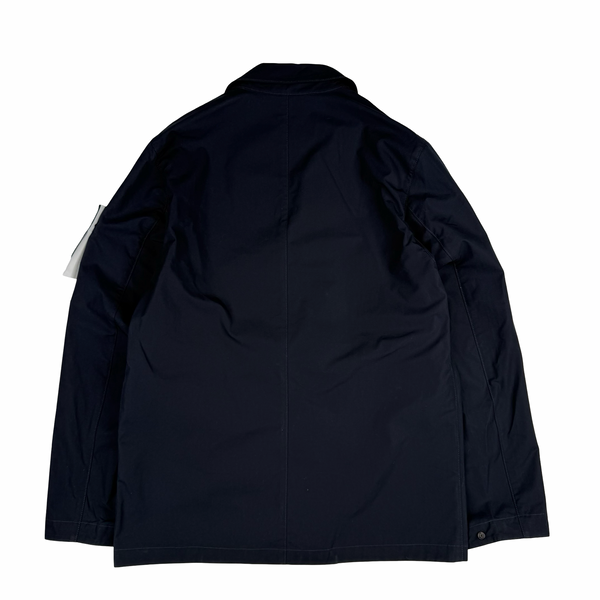 Stone Island Dark Navy Weatherproof Cotton Canvas Ghost Piece Jacket - Medium