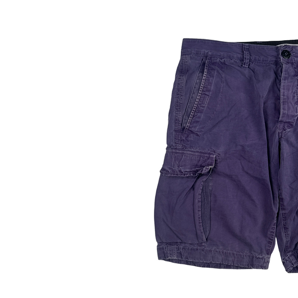 Stone Island 2015 Faded Purple Cotton Cargo Shorts - 32"