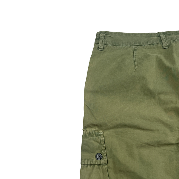 Stone Island 2018 Faded Sage Green Cargo Shorts - 34"