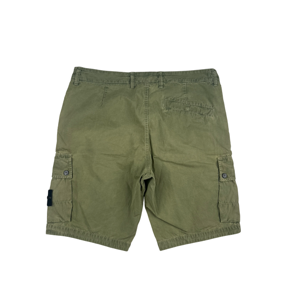 Stone Island 2018 Faded Sage Green Cargo Shorts - 34"