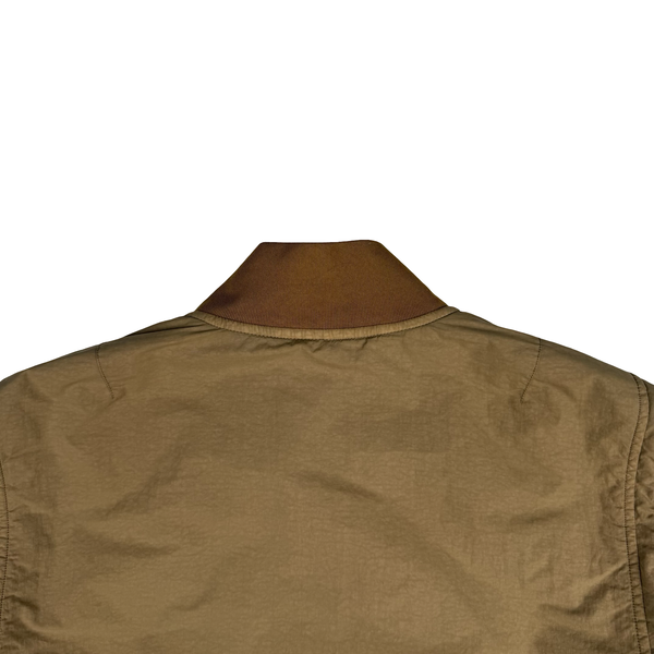 CP Company Brown Flatt Nylon Bomber Jacket - Small (46)