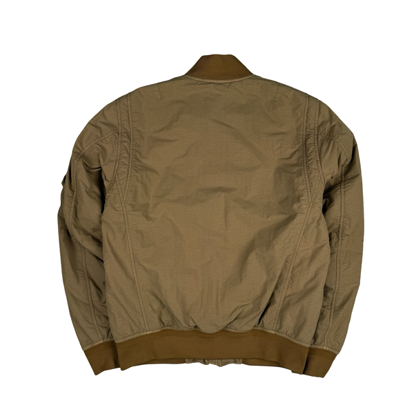 CP Company Brown Flatt Nylon Bomber Jacket - Small (46)