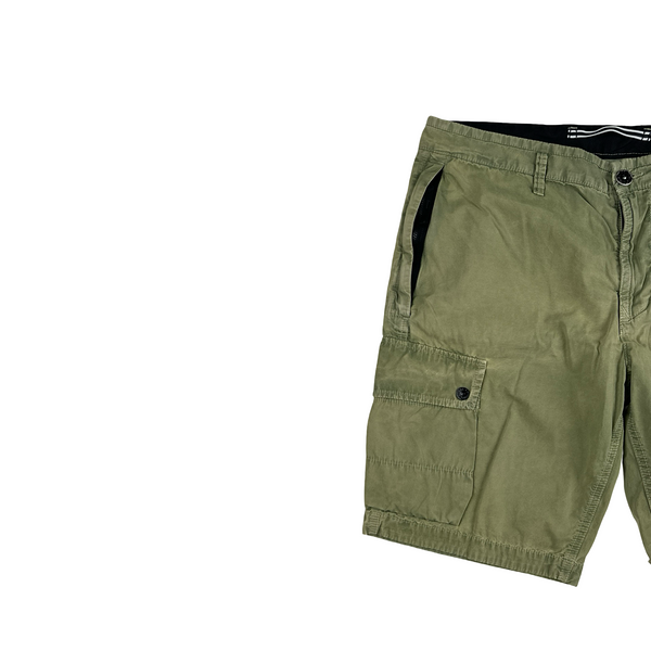 Stone Island 2018 Faded Sage Green Cargo Shorts - 34"