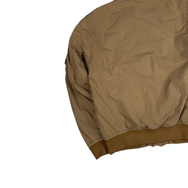 CP Company Brown Flatt Nylon Bomber Jacket - Small (46)