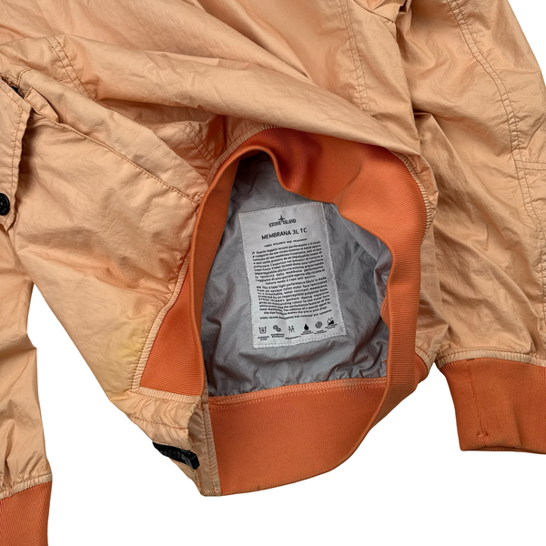 Stone Island 2018 Orange Membrana 3L TC Rain Jacket - Medium