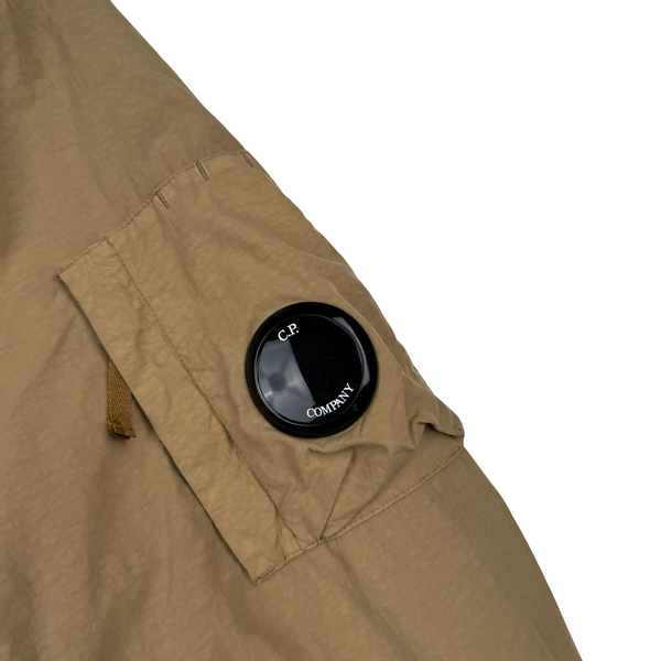 CP Company Brown Flatt Nylon Bomber Jacket - Small (46)