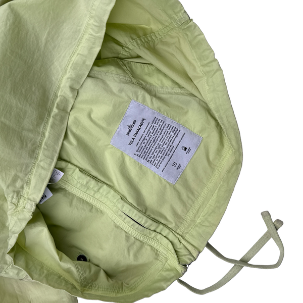 Stone Island 2017 Yellow Tela Paracadute Hooded Jacket - Large