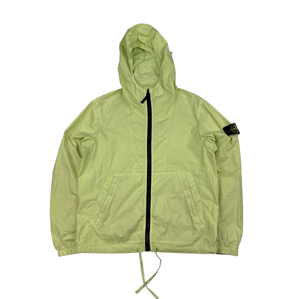 Stone Island 2017 Yellow Tela Paracadute Hooded Jacket - Large