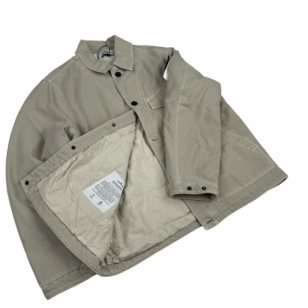 Stone Island 2025 Beige Cotton Panama 'Old' Effect-TC Jacket - Medium