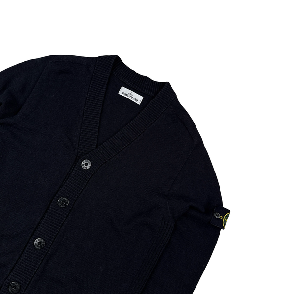 Stone Island 2022 Black Knitted Buttoned Cardigan Jumper - Small