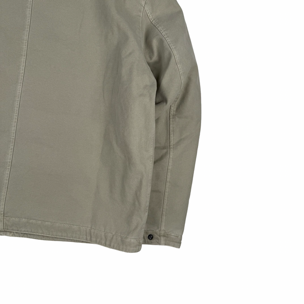 Stone Island 2025 Beige Cotton Panama 'Old' Effect-TC Jacket - Medium