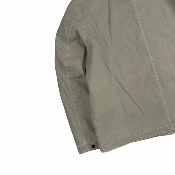 Stone Island 2025 Beige Cotton Panama 'Old' Effect-TC Jacket - Medium